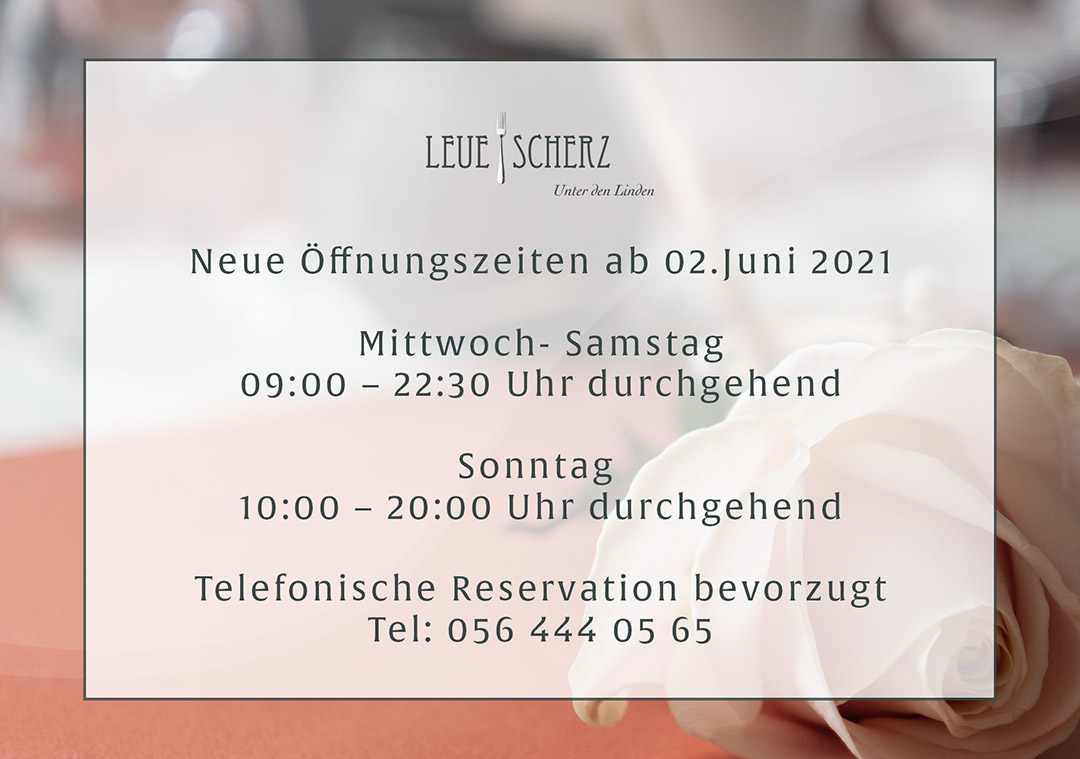 Neue Offnungszeiten 2021