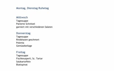 Wochenmenu