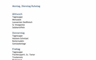 Menu vom 06.08. bis zum 08.08.2025