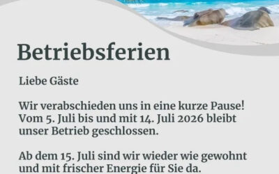 Betriebsferien ☀️