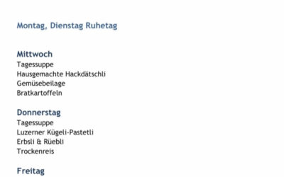 Wochenmenu vom16.09. bis zum 18.09.2026
